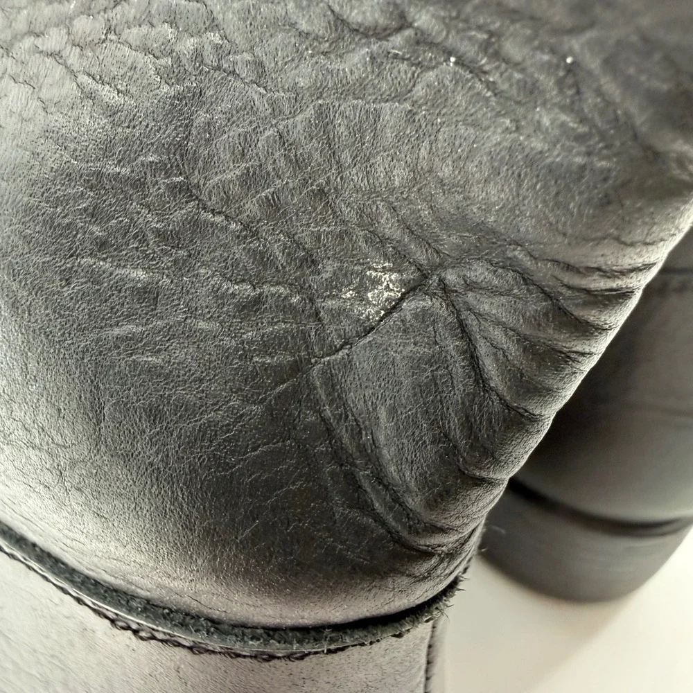 Zigi Soho Layla Boots Black Leather Womens size 8.5 Lavorazione Artigiana